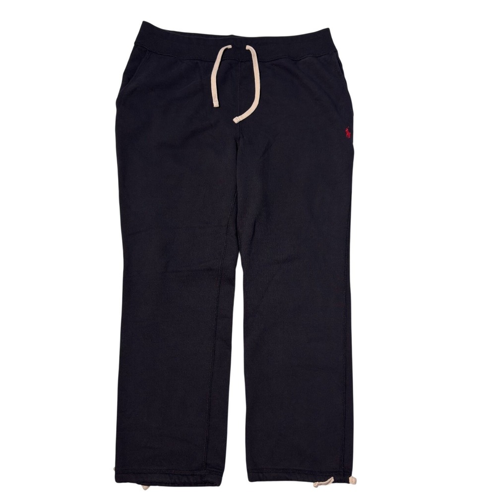 Polo Ralph Lauren Fleece Sweatpants Mens XXL Black‎ Wide Leg